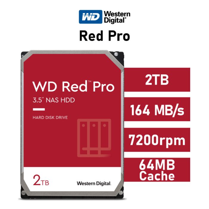 Western Digital Red Pro 2TB SATA6G WD2002FFSX 3.5" Hard Disk Drive by westerndigital at Rebel Tech