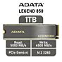 ADATA LEGEND 850 1TB PCIe Gen4x4 ALEG-850-1TCS M.2 2280 Solid State Drive by adata at Rebel Tech