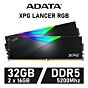 ADATA XPG LANCER RGB 32GB Kit DDR5-5200 CL38 1.25v AX5U5200C3816G-DCLARBK Desktop Memory by adata at Rebel Tech