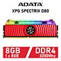 ADATA XPG SPECTRIX D80 8GB DDR4-3200 CL16 1.35v AX4U320038G16-SR80 Desktop Memory by adata at Rebel Tech