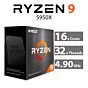 AMD Ryzen 9 5950X Vermeer 16-Core 3.40GHz AM4 105W 100-100000059WOF Desktop Processor by amd at Rebel Tech