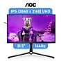 AOC AGON PRO 31.5" IPS UHD 144Hz AG324UX Flat Gaming Monitor by aoc at Rebel Tech