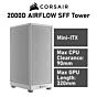 CORSAIR 2000D AIRFLOW SFF Tower CC-9011245 Computer Case by corsair at Rebel Tech