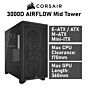 CORSAIR 3000D AIRFLOW Mid Tower CC-9011251 Black Computer Case by corsair at Rebel Tech