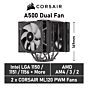 CORSAIR A500 Dual Fan CT-9010003 Black Air Cooler by corsair at Rebel Tech