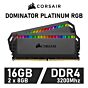 CORSAIR DOMINATOR PLATINUM RGB 16GB Kit DDR4-3200 CL16 1.35v CMT16GX4M2Z3200C16 Desktop Memory by corsair at Rebel Tech