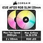 CORSAIR iCUE AF120 RGB SLIM 120mm PWM CO-9050163 Case Fans - 2 Fan Pack by corsair at Rebel Tech