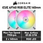 CORSAIR iCUE AF140 RGB ELITE 140mm PWM CO-9050160 Case Fans - 2 Fan Pack by corsair at Rebel Tech