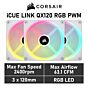 CORSAIR iCUE LINK QX120 RGB 120mm PWM CO-9051006 White Case Fans - 3 Pack by corsair at Rebel Tech