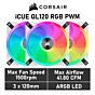 CORSAIR iCUE QL120 RGB 120mm PWM CO-9050104 Case Fans - 3 Fan Pack by corsair at Rebel Tech