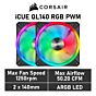 CORSAIR iCUE QL140 RGB 140mm PWM CO-9050100 Case Fans - 2 Fan Pack by corsair at Rebel Tech