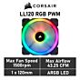 CORSAIR LL120 RGB 120mm PWM CO-9050071 Case Fan by corsair at Rebel Tech