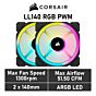 CORSAIR LL140 RGB 140mm PWM CO-9050074 Case Fans - 2 Fan Pack by corsair at Rebel Tech
