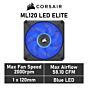 CORSAIR ML120 LED ELITE 120mm PWM CO-9050122 Case Fan by corsair at Rebel Tech