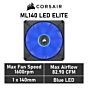 CORSAIR ML140 LED ELITE 140mm PWM CO-9050125 Case Fan by corsair at Rebel Tech
