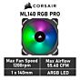 CORSAIR ML140 RGB PRO 140mm PWM CO-9050077 Case Fan by corsair at Rebel Tech