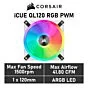 CORSAIR iCUE QL120 RGB 120mm PWM CO-9050103 Case Fan by corsair at Rebel Tech