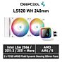 DeepCool LS520 WH 240mm R-LS520-WHAMNT-G-1 White Liquid Cooler by deepcool at Rebel Tech