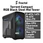 Fractal Design FD-C-TOR1C-02 Torrent Compact Light Tempered Glass RGB Black Steel Mid Tower Computer Case by fractaldesign at Rebel Tech