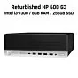 HP 600 G3 Intel Core I3-7300 / 8GB RAM / 256GB SSD / Windows 10 Pro SFF Refurbished Office PC  by hp at Rebel Tech