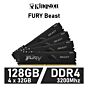 Kingston FURY Beast 128GB Kit DDR4-3200 CL16 1.35v KF432C16BBK4/128 Desktop Memory by kingston at Rebel Tech
