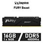 Kingston FURY Beast 16GB DDR5-4800 CL38 1.10v KF548C38BB-16 Desktop Memory by kingston at Rebel Tech