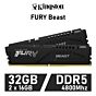 Kingston FURY Beast 32GB Kit DDR5-4800 CL38 1.10v KF548C38BBK2-32 Desktop Memory by kingston at Rebel Tech