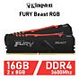 Kingston FURY Beast RGB 16GB Kit DDR4-3600 CL17 1.35v KF436C17BBAK2/16 Desktop Memory by kingston at Rebel Tech