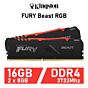 Kingston FURY Beast RGB 16GB Kit DDR4-3733 CL19 1.35v KF437C19BBAK2/16 Desktop Memory by kingston at Rebel Tech