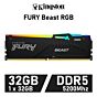 Kingston FURY Beast RGB 32GB DDR5-5200 CL40 1.25v KF552C40BBA-32 Desktop Memory by kingston at Rebel Tech