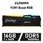 Kingston FURY Beast RGB 16GB DDR5-5600 CL36 1.25v KF556C36BBEA-16 Desktop Memory by kingston at Rebel Tech