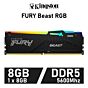 Kingston FURY Beast RGB 8GB DDR5-5600 CL40 1.25v KF556C40BBA-8 Desktop Memory by kingston at Rebel Tech