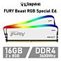 Kingston FURY Beast RGB Special Ed. 16GB Kit DDR4-3600 CL17 1.35v KF436C17BWAK2/16 Desktop Memory by kingston at Rebel Tech