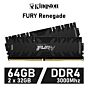 Kingston FURY Renegade 64GB Kit DDR4-3000 CL16 1.35v KF430C16RBK2/64 Desktop Memory by kingston at Rebel Tech