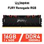 Kingston FURY Renegade RGB 16GB DDR4-3000 CL15 1.35v KF430C15RB1A/16 Desktop Memory by kingston at Rebel Tech