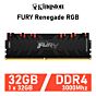Kingston FURY Renegade RGB 32GB DDR4-3000 CL16 1.35v KF430C16RBA/32 Desktop Memory by kingston at Rebel Tech