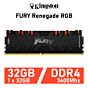 Kingston FURY Renegade RGB 32GB DDR4-3600 CL18 1.35v KF436C18RBA/32 Desktop Memory by kingston at Rebel Tech