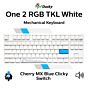 Ducky One 2 RGB TKL White Cherry MX Blue DKON1787ST-CUSPDWWT1 TKL Size Mechanical Keyboard by ducky at Rebel Tech