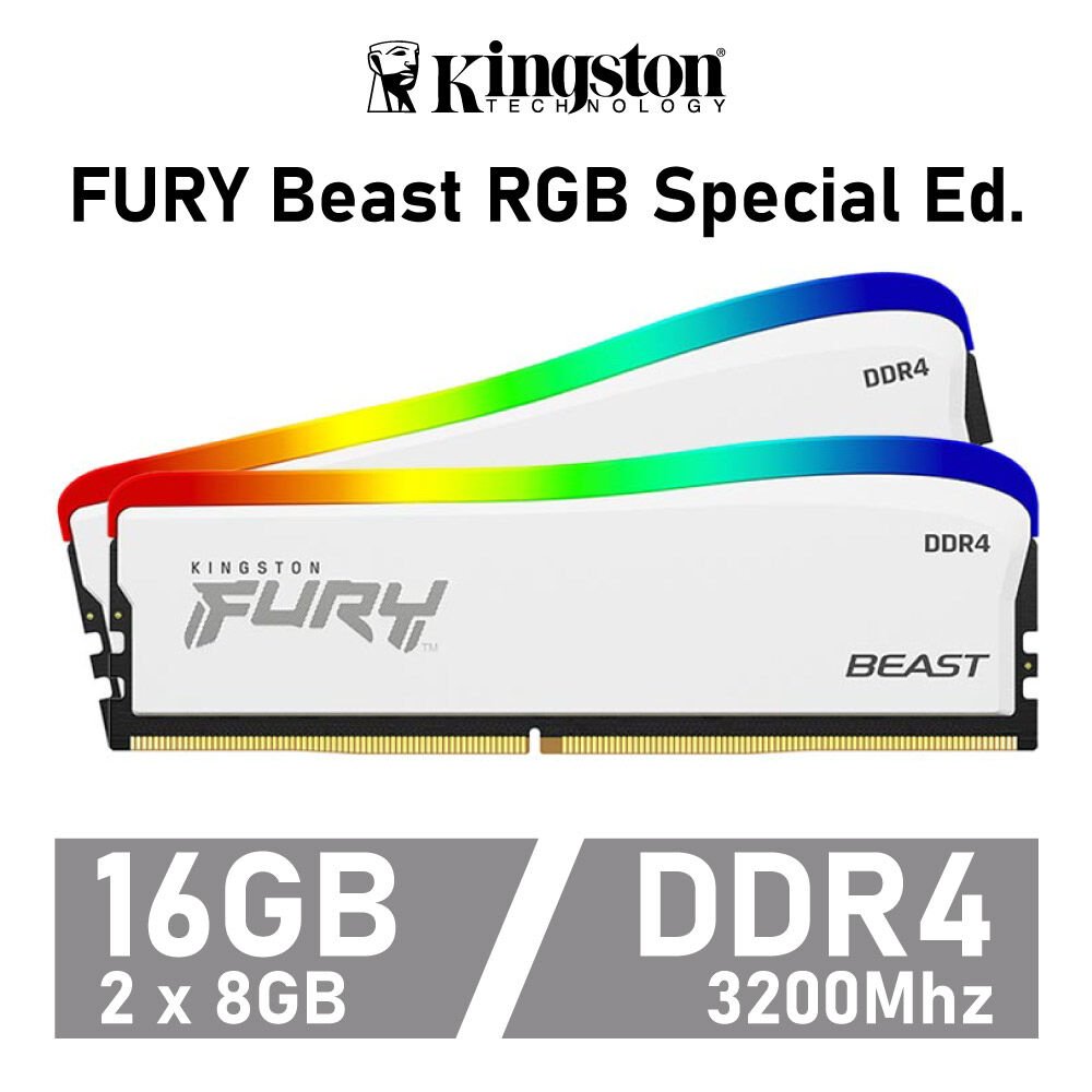 KINGSTON FURY Beast RGB 16Go (2 X 8Go) DDR4 3200 MHZ CL16